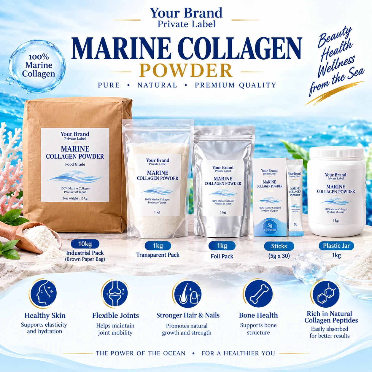 Marine Fish Collagen Powder / Peptide